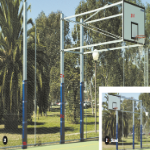 Basketball Backboard - Two Uprights, Side Swinging