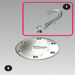 Floor Plate Hook - Keyhole