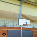 Basketball B/board - Side Swing, Suspended, Bottom Wall Bracket