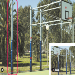 Upright with Storage Lock for Basketball B/board, Side Swinging