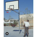 Basketball B/board 1 Upright & Socket, Rev. Max C/lever 2400mm