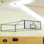 Basketball B/board - Side Swinging, Suspended, Dbl Wall Bracket